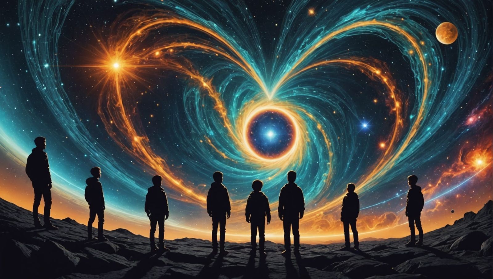 Chaotic Cosmos: A Surreal Universe of Humanity