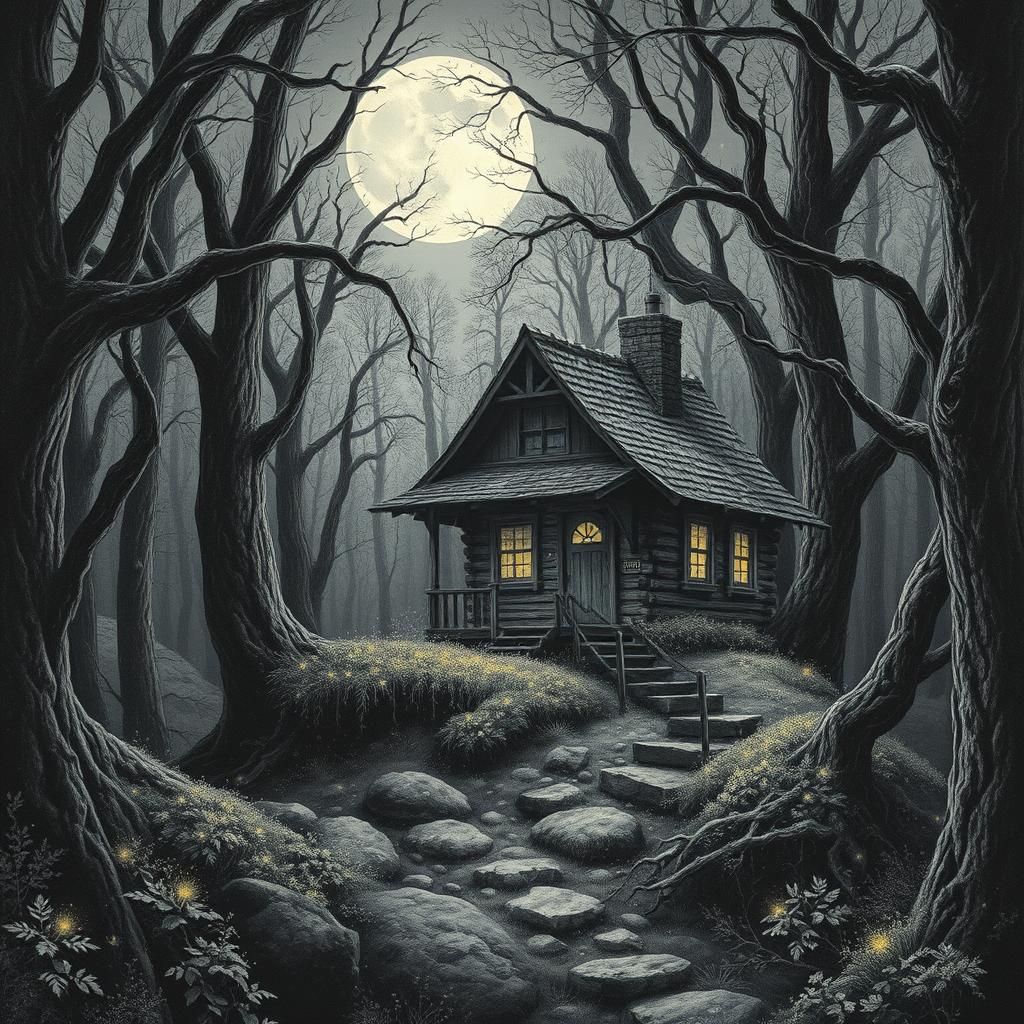 A fascinating midnight cocoon cabin