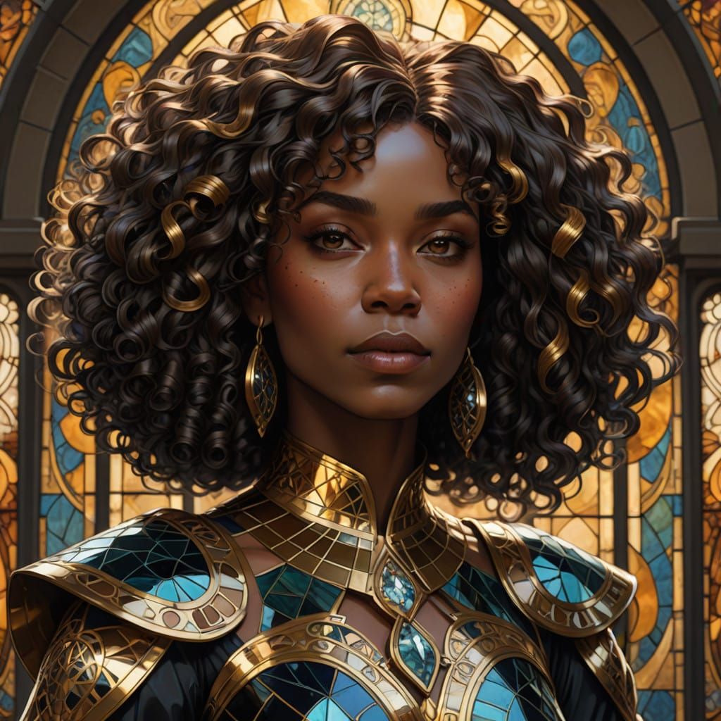 Ethereal Portrait of a Woman in a Triadic Color Scheme