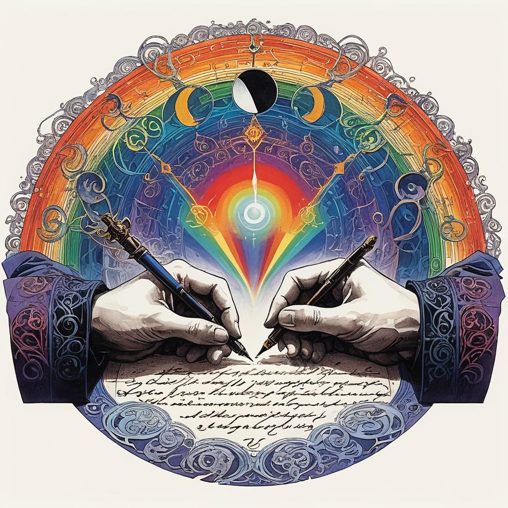 Hand of Fate Writes Mystic Calligraphy in Neon