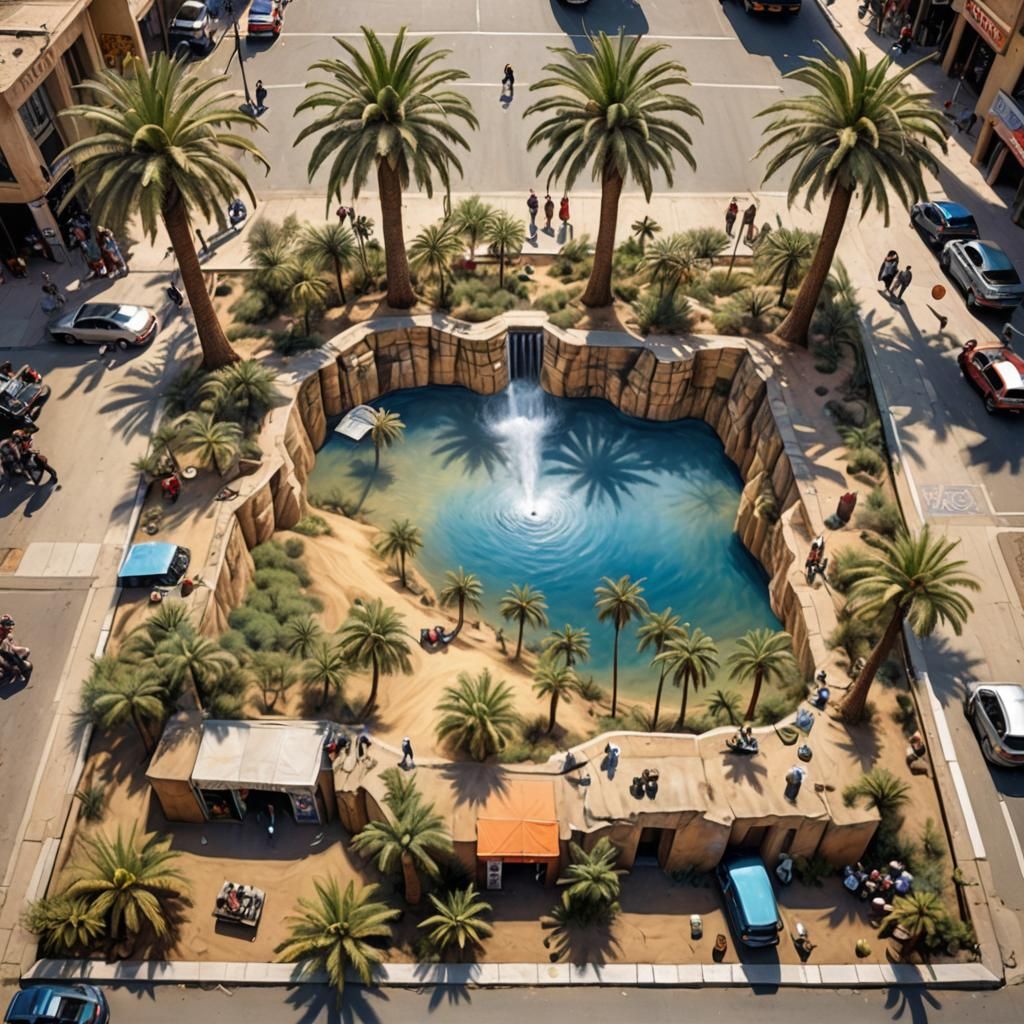 3D street art Oasis 2