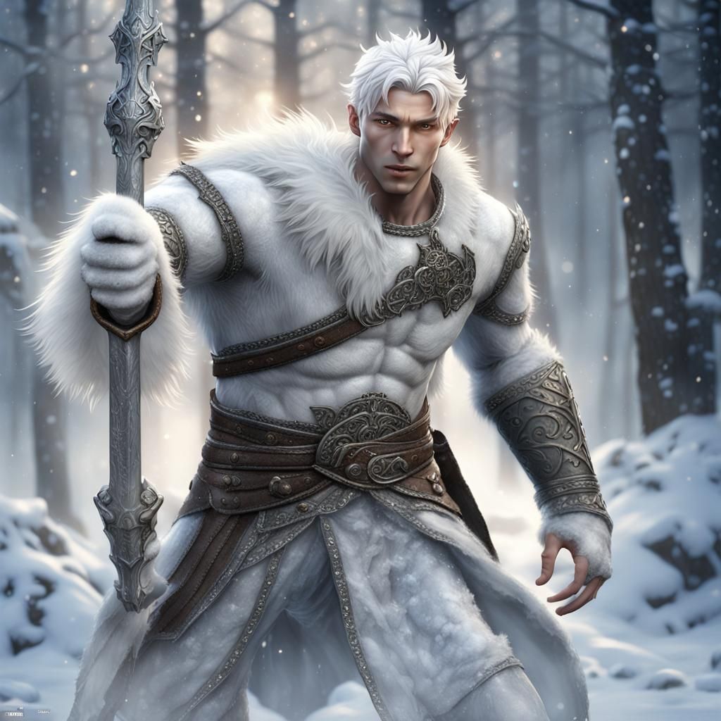 Elvish Mage Defends with Winter Magic