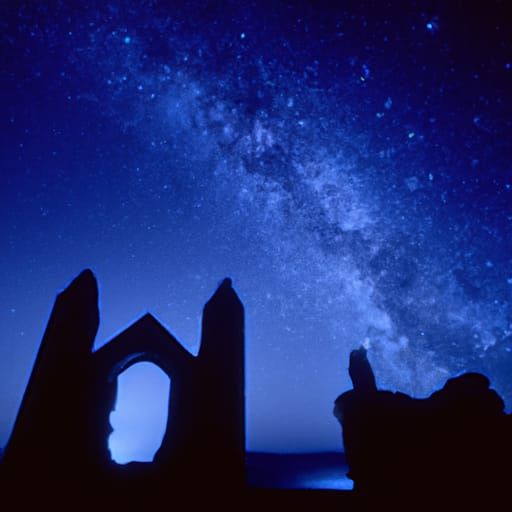 Kerry Monastic Ruins Under Starry Sky