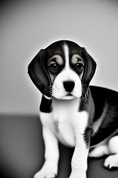 Beagle Puppy Posing for a Photoshoot