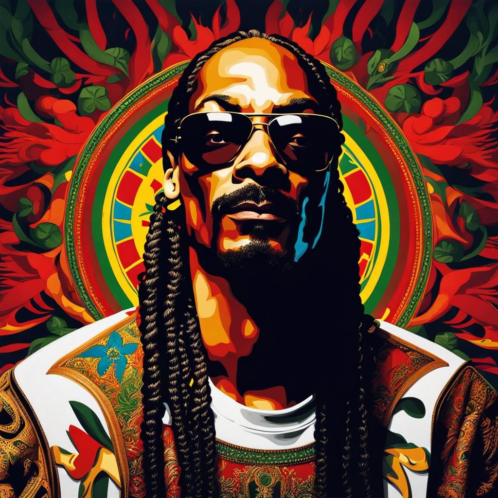 Snoop Dogg Portrait in Digital Art Style