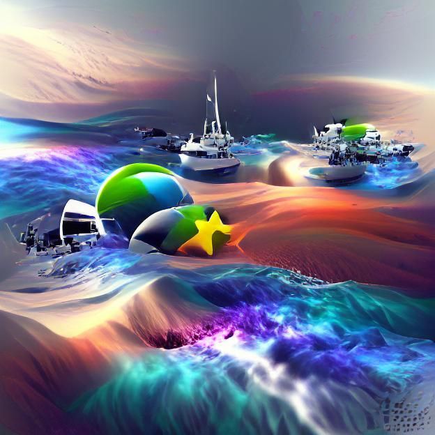 Gravity Star Over Metal Ocean Concept Art