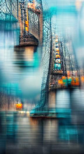 Manhattan Bridge View: Photorealistic Architecture