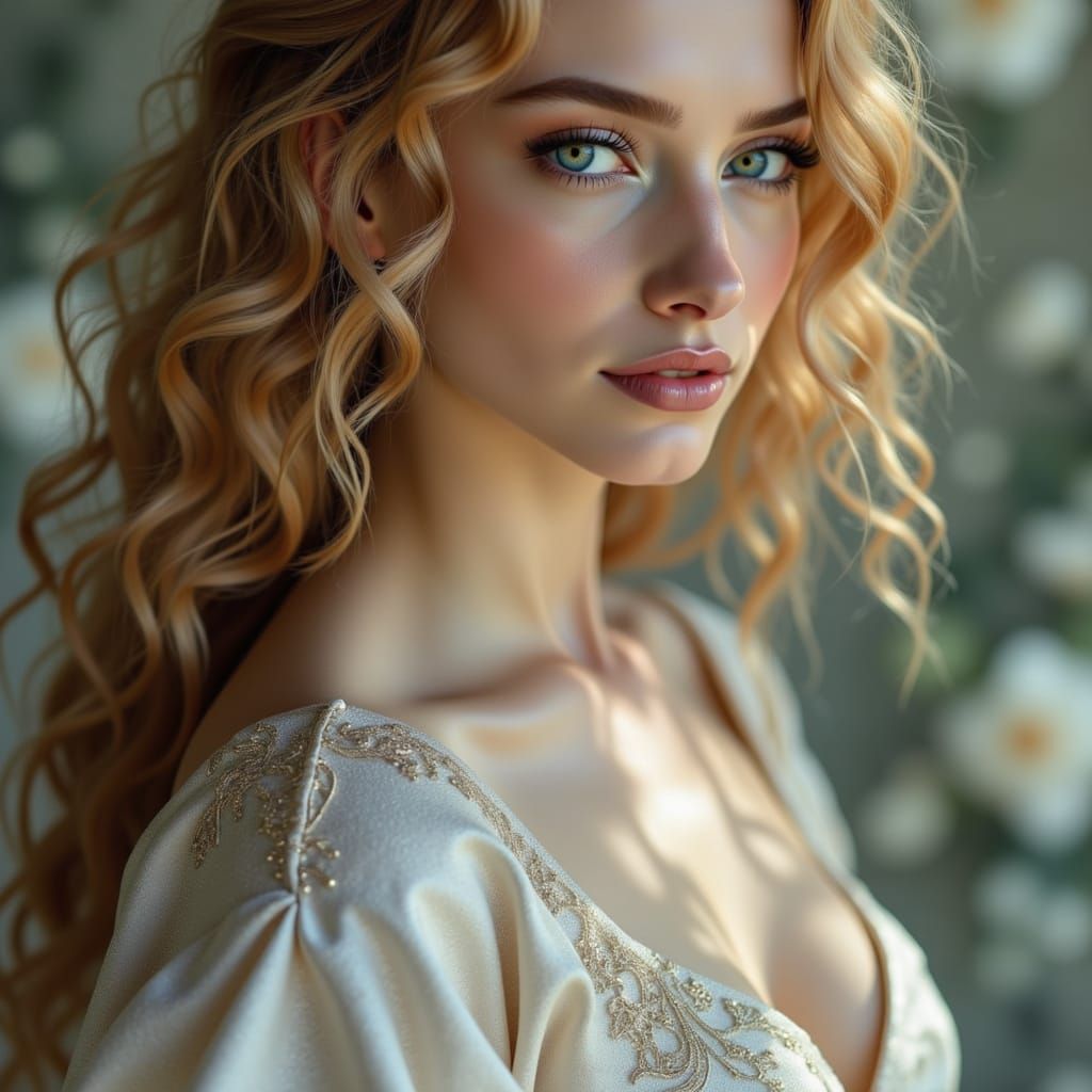 Beautiful Elven Princess Portrait with Ethereal Details