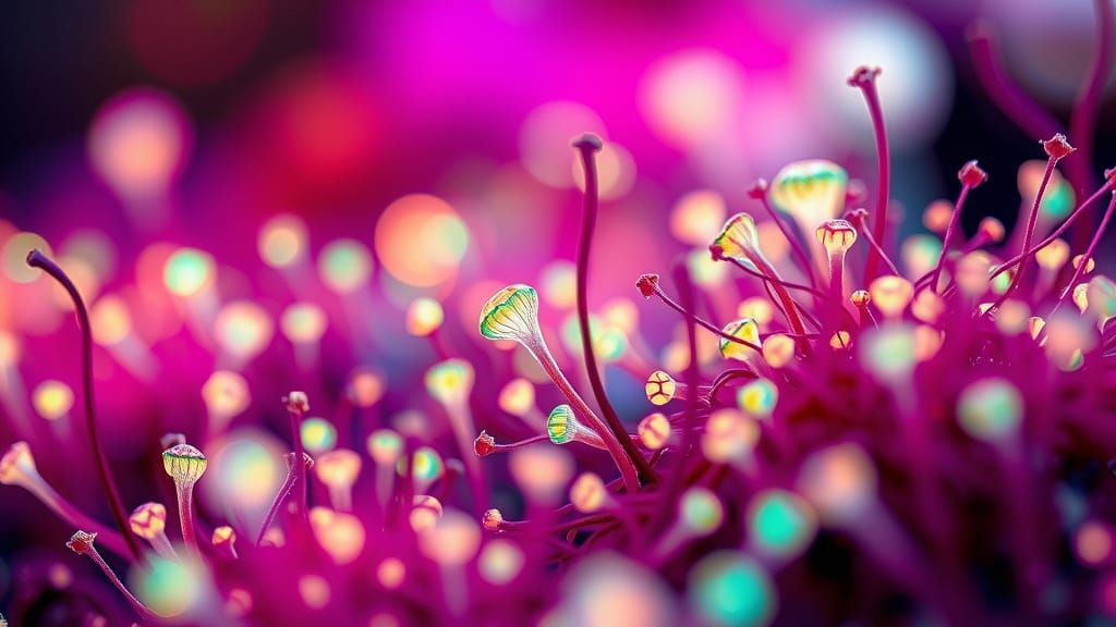 Bioluminescent Microorganisms in a Neon Biopunk World