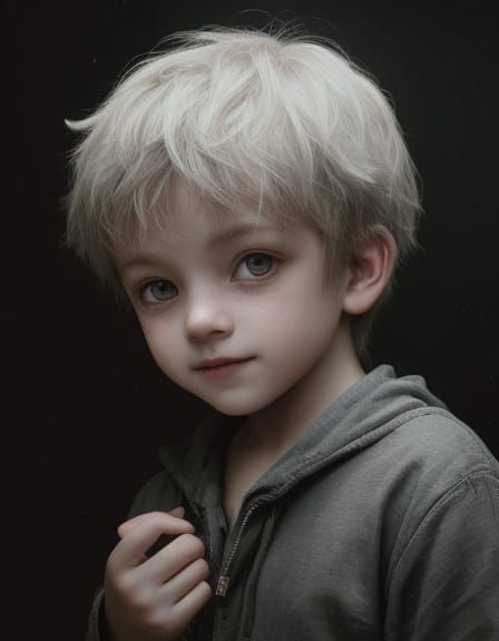 Sinister Child Portrait in Chiaroscuro Style