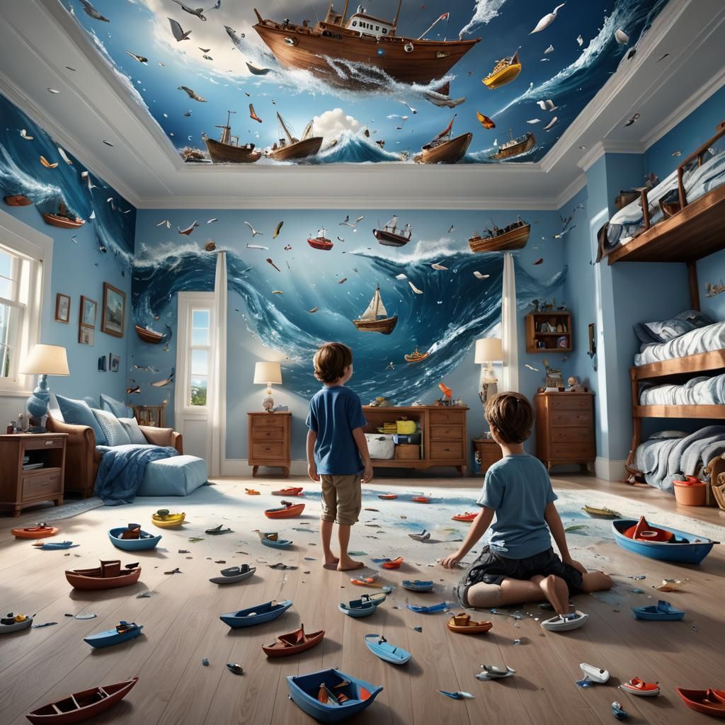 Boy's Room: Ocean Fantasy in Digital Art