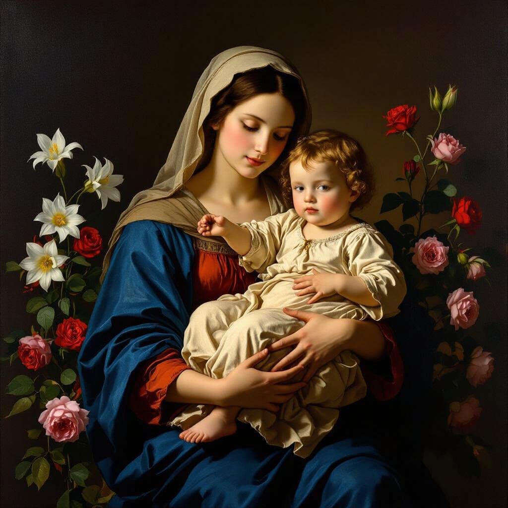 Madonna and Child in Baroque Style