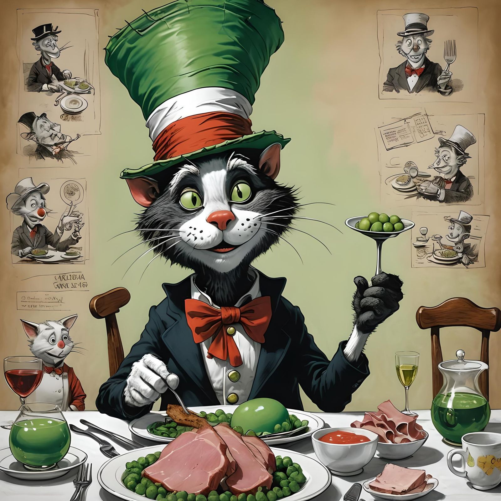 The Cat in the Hat's Green Eggs Dinner