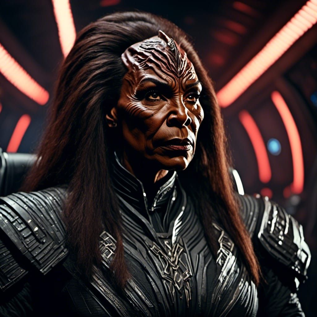 Detailed Portrait of a Young Klingon Warrior