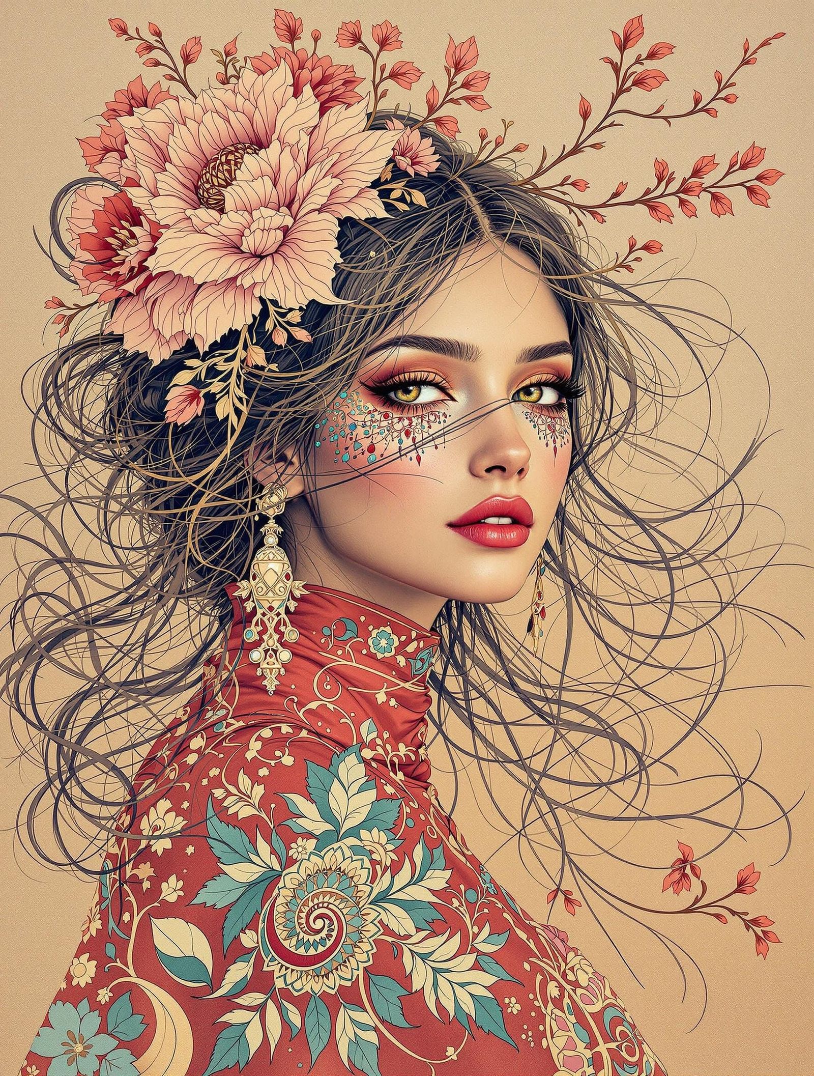 Surreal Moroccan Beauty Unfolds in Vibrant Pastel Hues