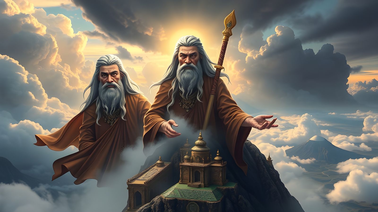 Ancient Gods Survey the Mortal Realm