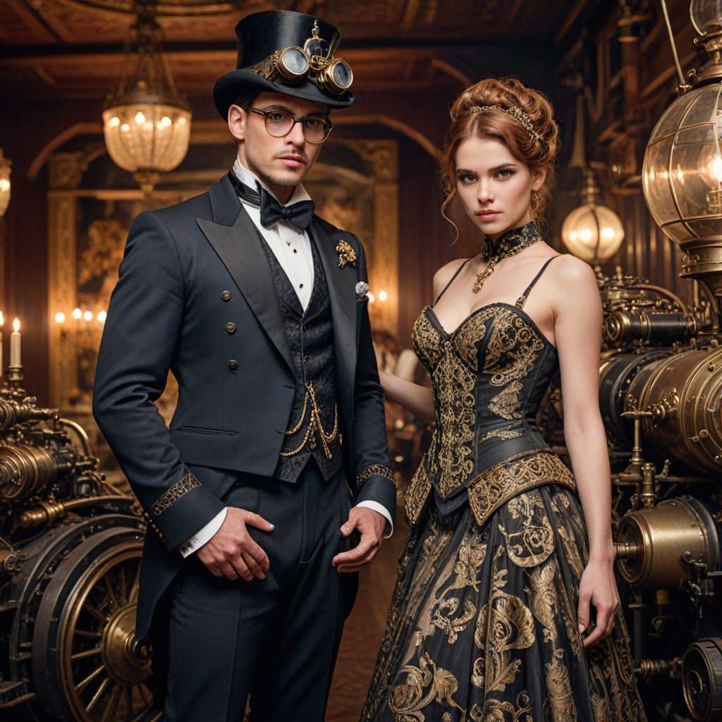 Haute Couture Steampunk Fashion in Victorian Luxury