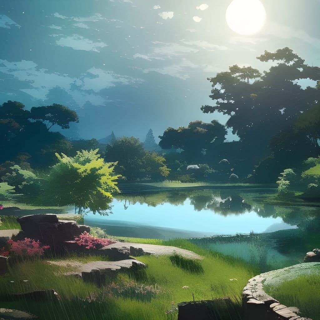 Romantic Anime Landscape Inspired by Studio Ghibli