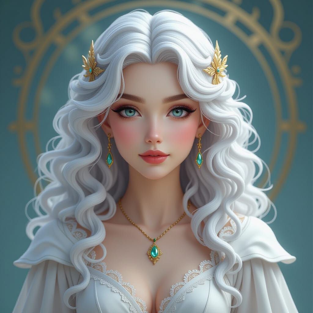 Air Queen Portrait in Fantasy Art Style