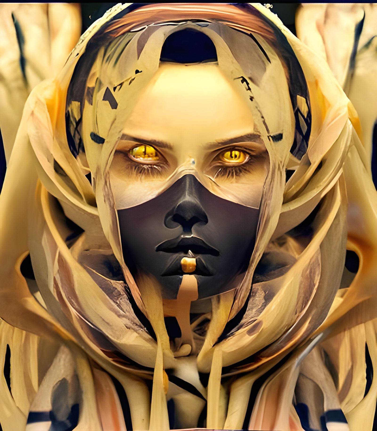 Beautiful Woman in Film Noir Style