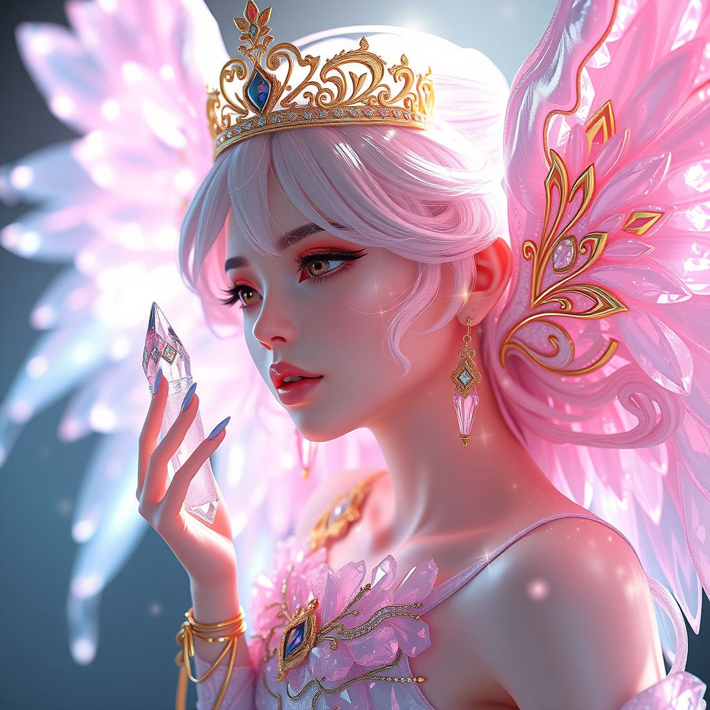 Crystal Angel in 3D Anime Art