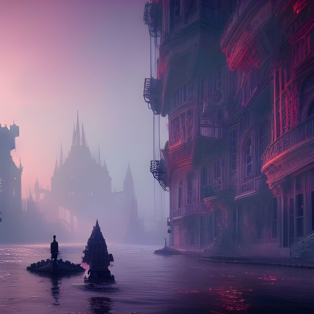 Underwater Dieselpunk City Inspired by Victorian London