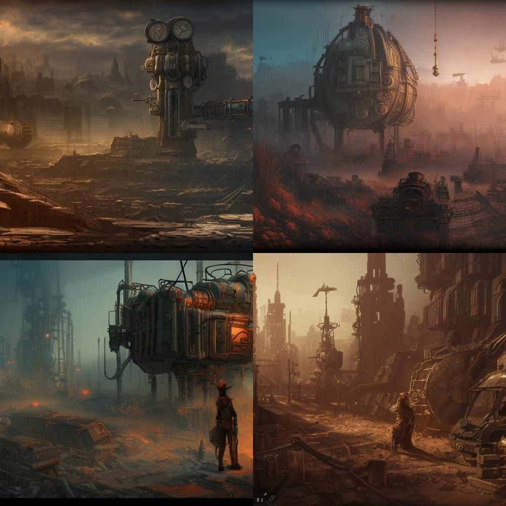 Steampunk Scavenger in Post-Nuclear Wasteland