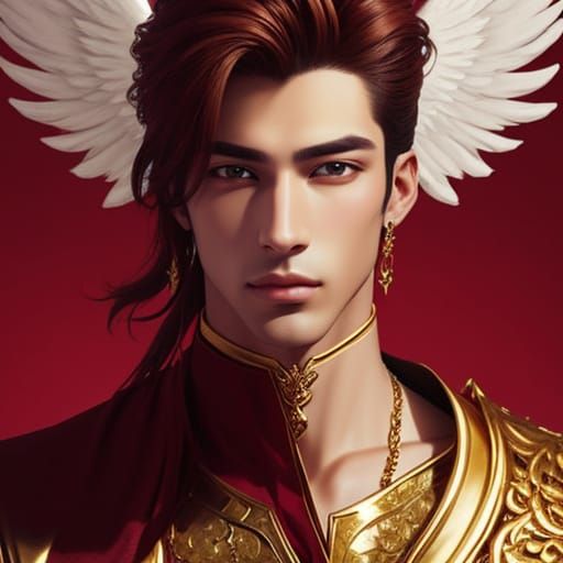 Angelic Prince of Heaven with Gold Accessories