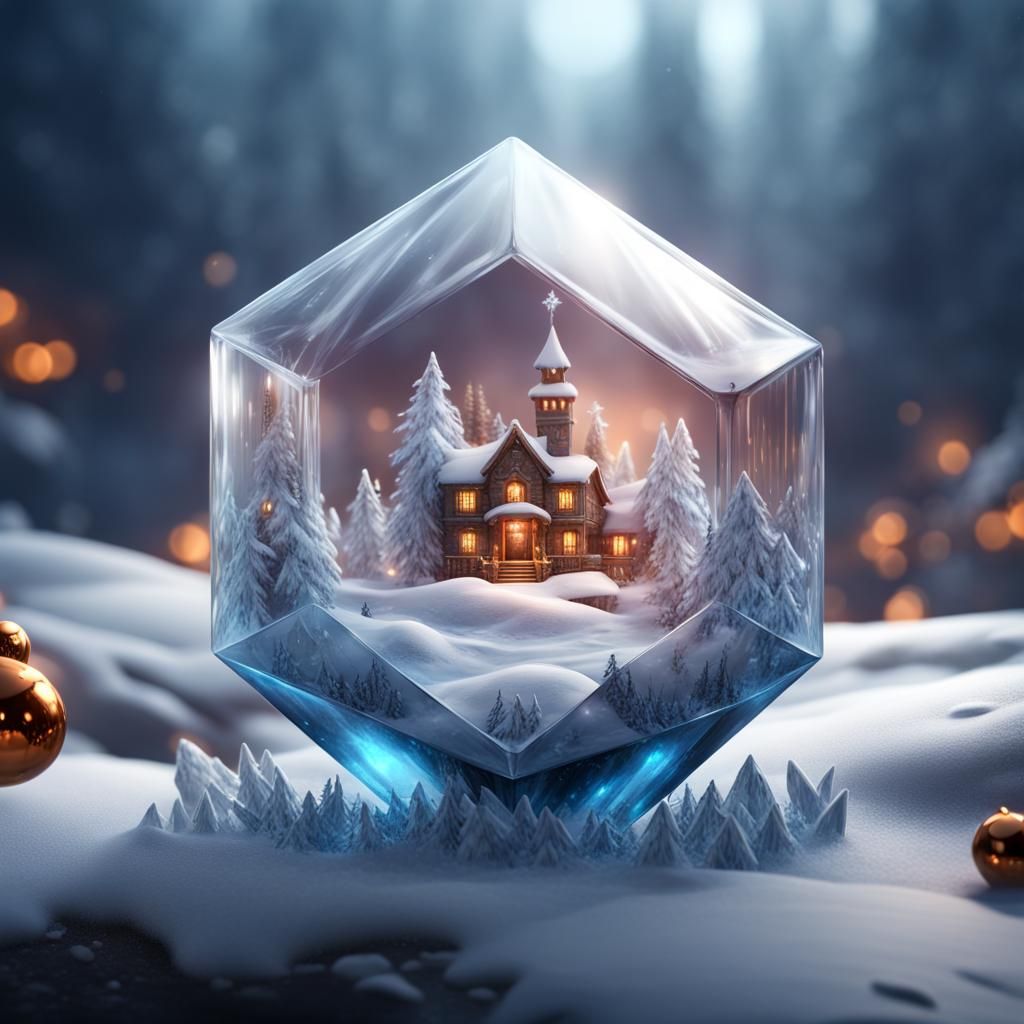 Winter Christmas Crystal: Detailed Matte Painting