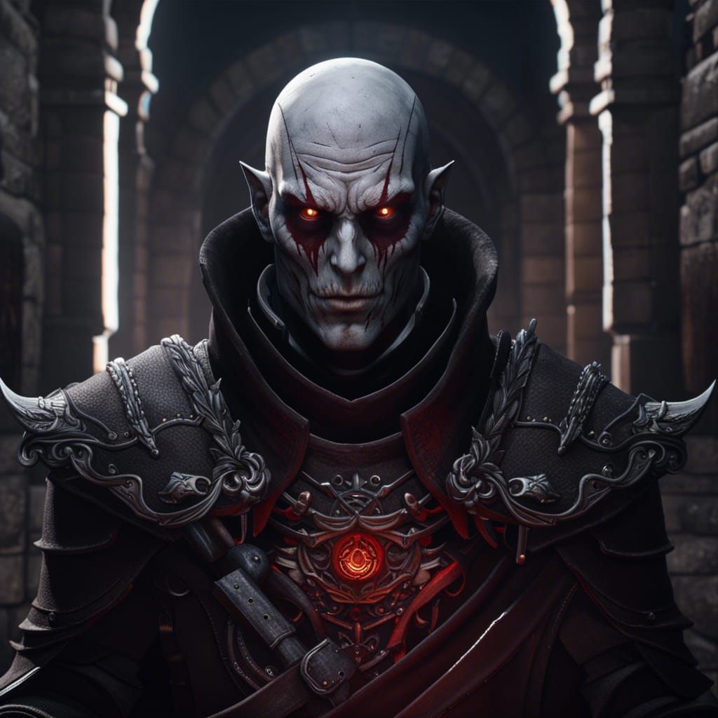 Sinister Undead Assassin in Cel-Shaded Anime Style