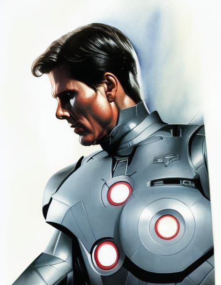 Superior Iron Man in Comic Book Art Style