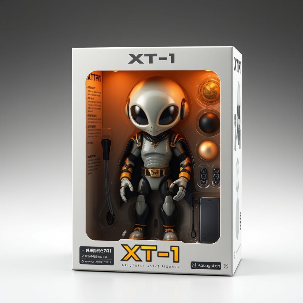 XT-1 Chibi Alien Collectible Figure in Vintage Packaging
