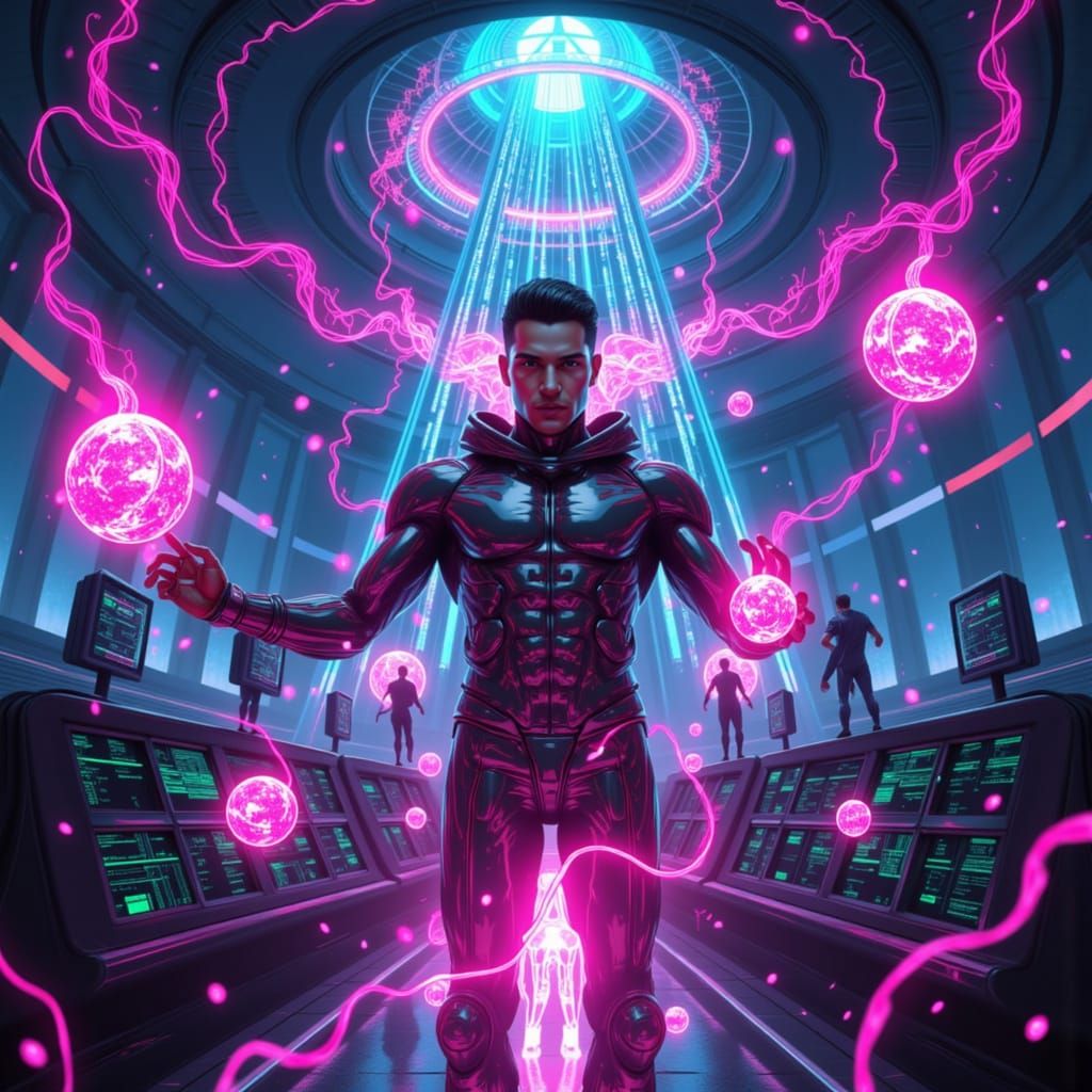 Futuristic Air Traffic Controllers as Cyberpunk Models