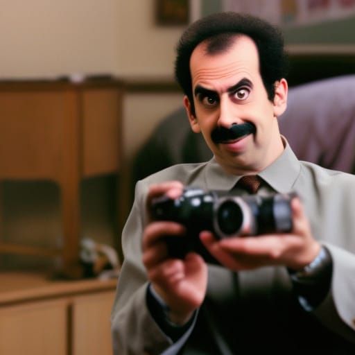 Funny Borat Meme in Professional Photography Style