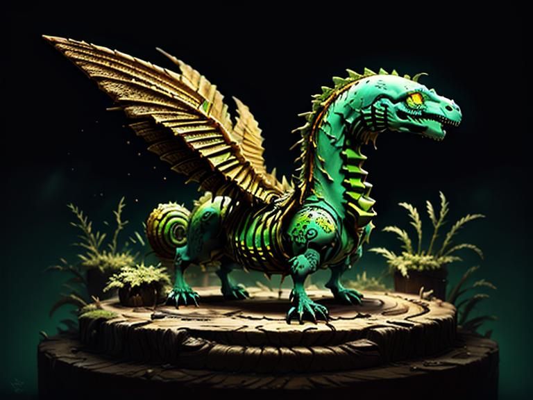 Neon Caterpillar Skeleton Hybrid on Rotten Pizza