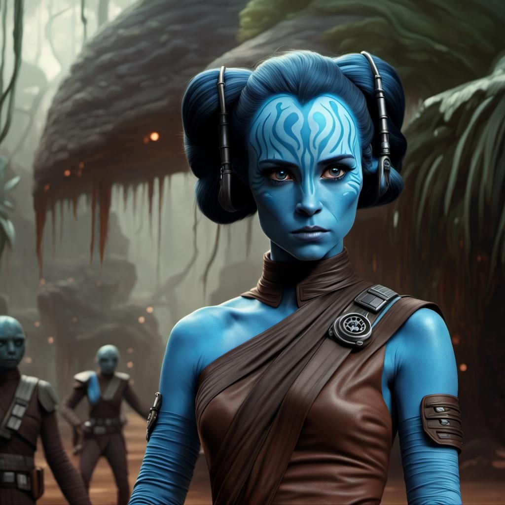 Aayla Secura Cute: Star Wars Digital Painting