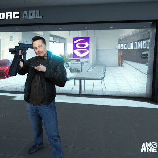 Elon Musk Taco Bell Break-in: 3D Artstation Render