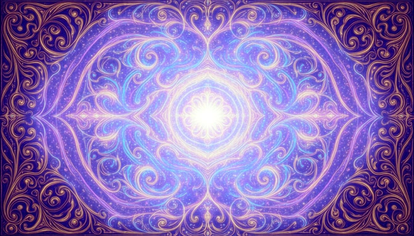 Ethereal Astral Landscape in Opulent Electric Style