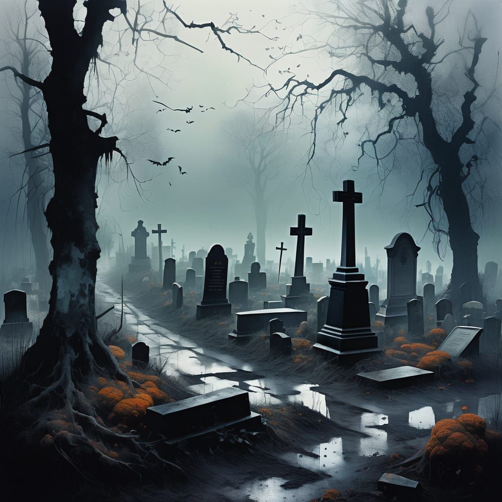 Spirits Rise from the Graveyard in a Haunting Fine Art Maste...