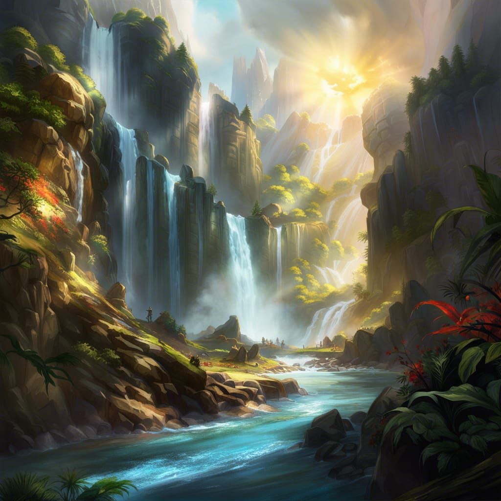 Guild Wars 2 Exquisite Waterfall Vistas