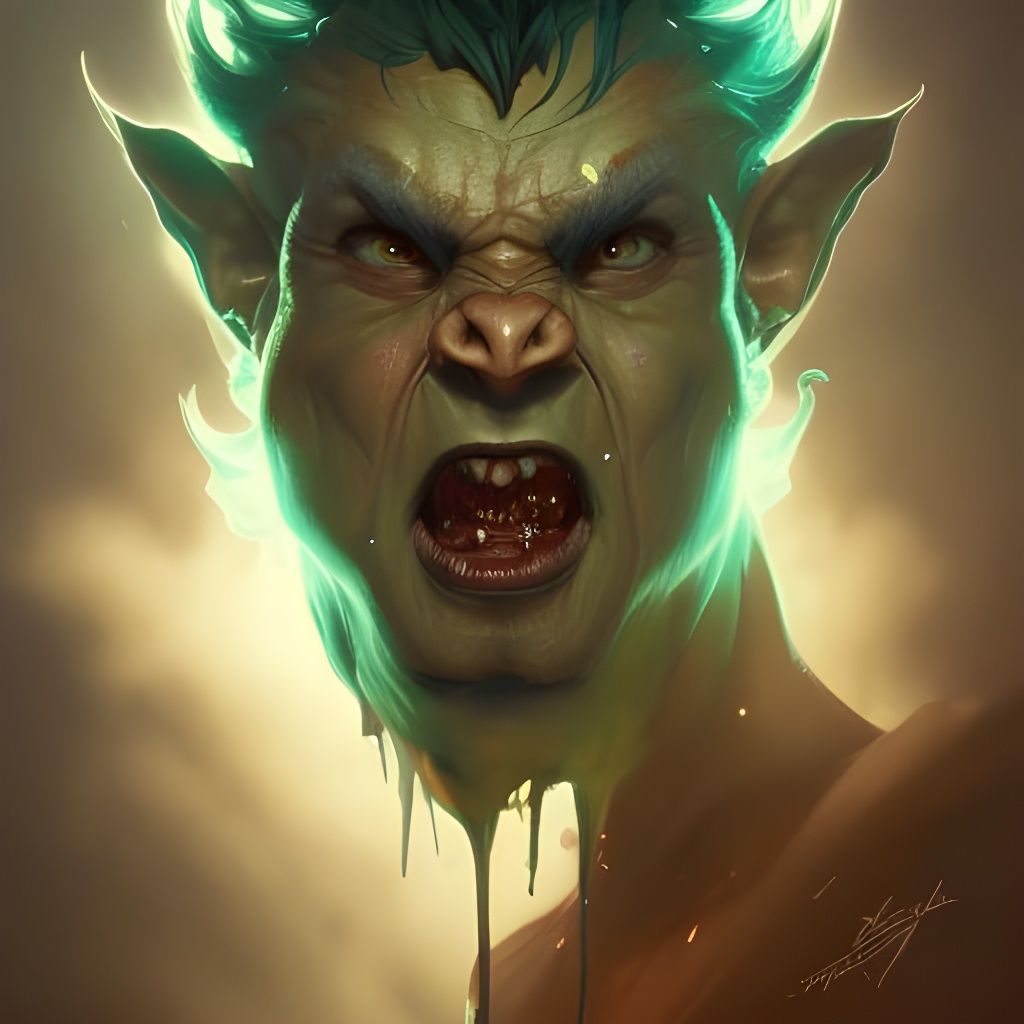 Detailed Portrait of a Demonic Eldritch Troll