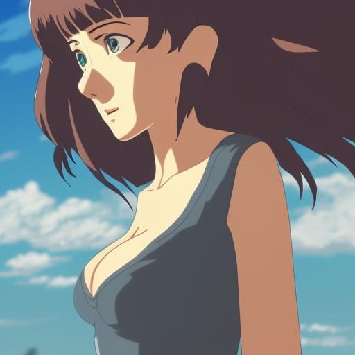 Anime Girl in Studio Ghibli Style, 8k Resolution