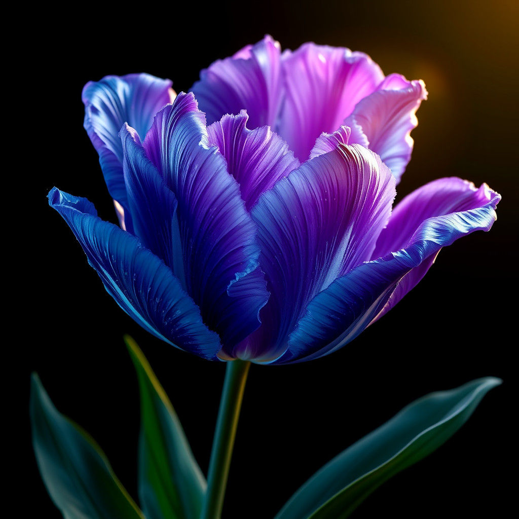 Crystal-Encrusted Tulip Flower in 8k Resolution