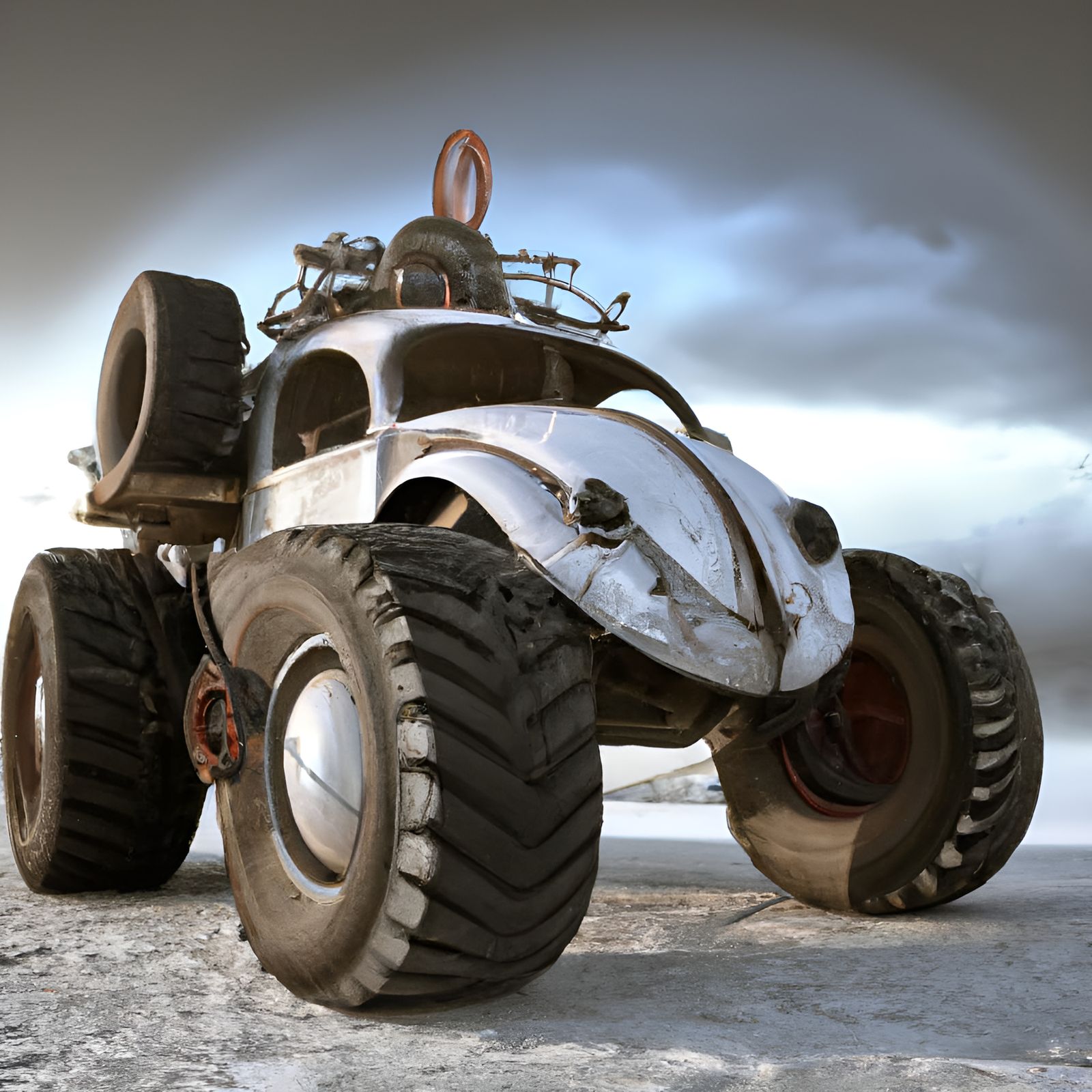 Post-Apocalyptic Dieselpunk VW Bug Raider