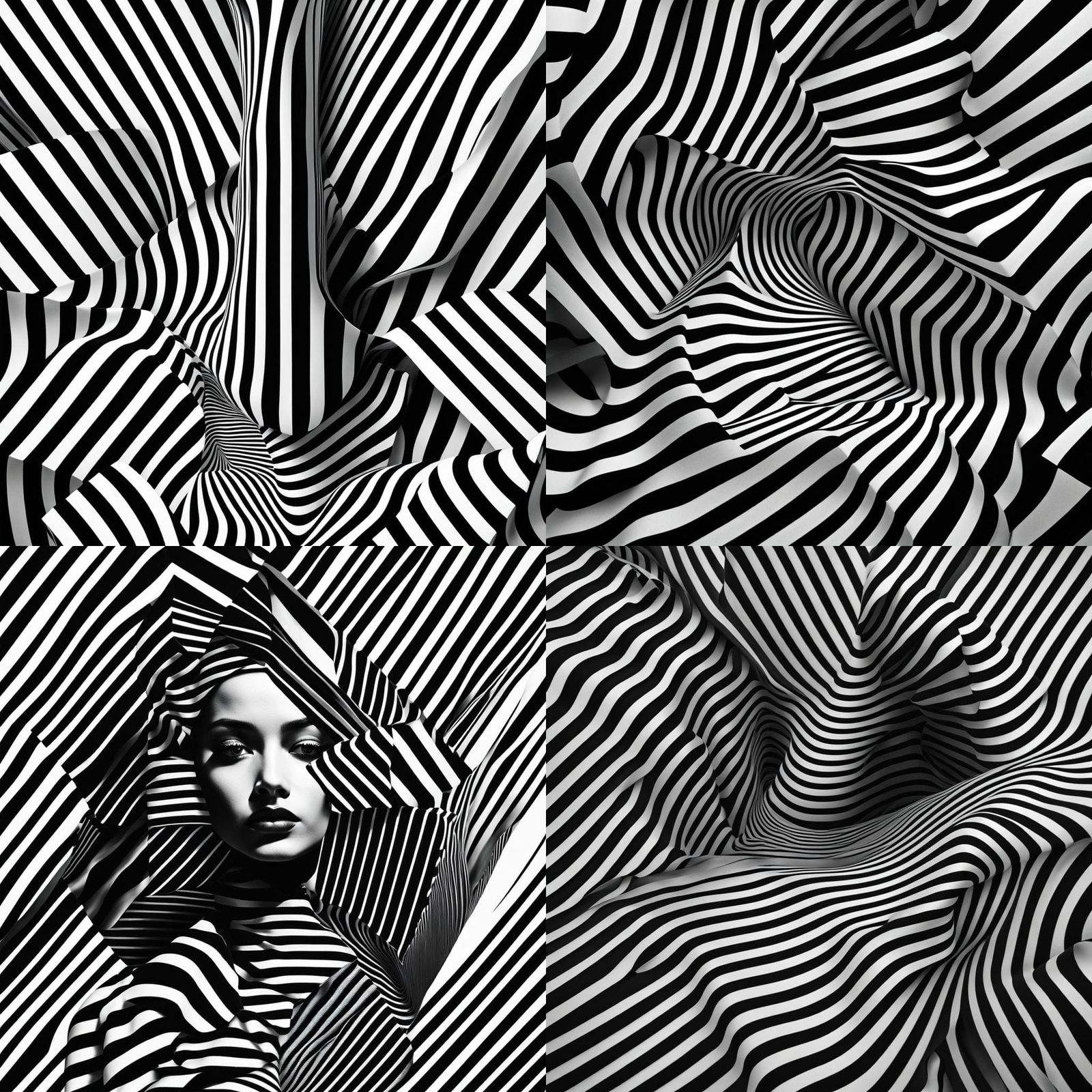 Striking Optical Illusion of Feminine Figure