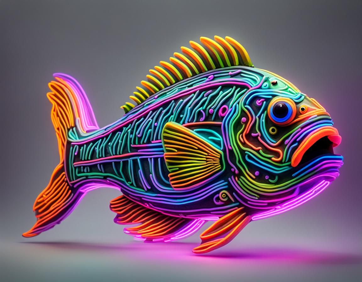 Neon Fish: An Electric Aquatic Creation