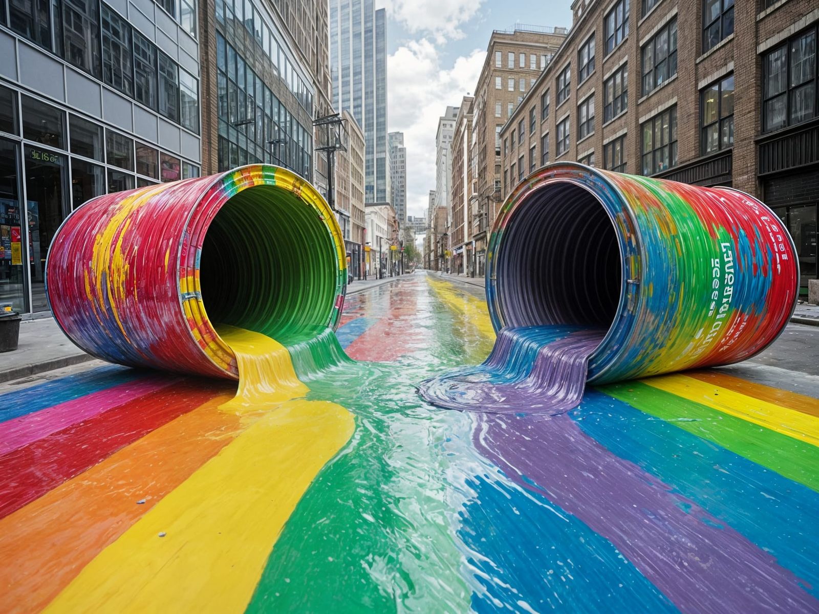 Vibrant Street Art in a Rainbow of Colors