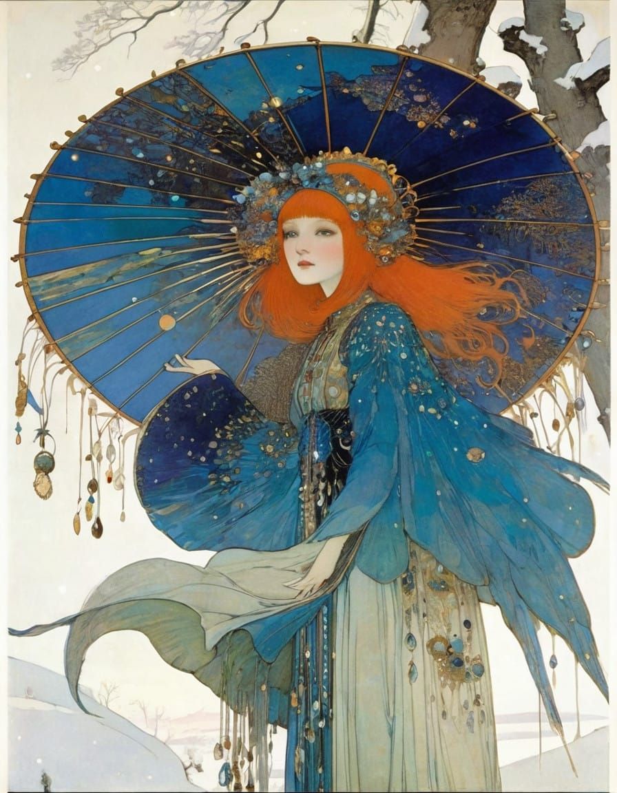 Mystical Winter Wonderland Creatures in Finnish Forest