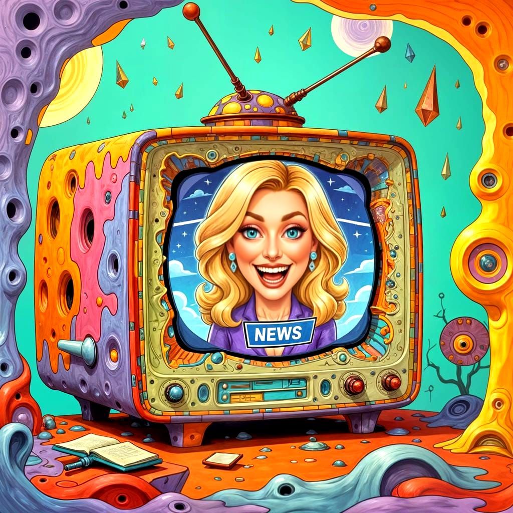 Dystopian Surrealism Inside a TV Set