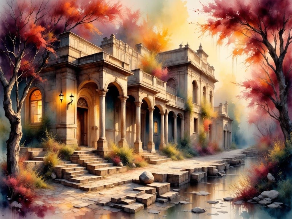 Ancient Babylon in Warm Golden Light